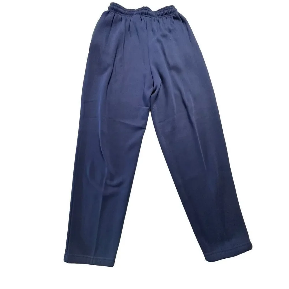 American Sportif Vintage 90’s Women's Blue High-Rise Pull-On Sweat Pants With Po